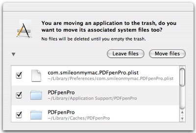 Screenshot of AppTrap main window