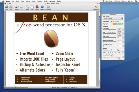 Bean screenshot