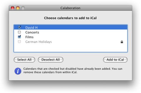 Calaboration screenshot