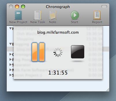 Chronograph screenshot