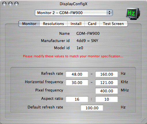 DisplayConfigX screenshot