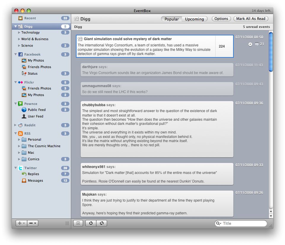 Socialite screenshot