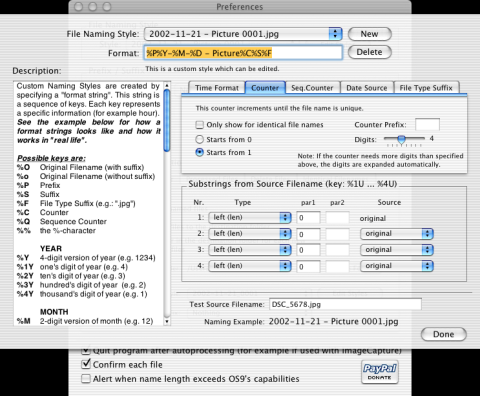 ExifRenamer screenshot