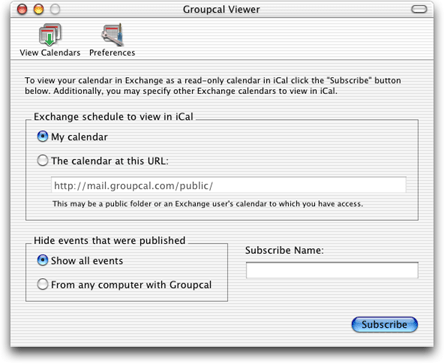 Groupcal Viewer screenshot