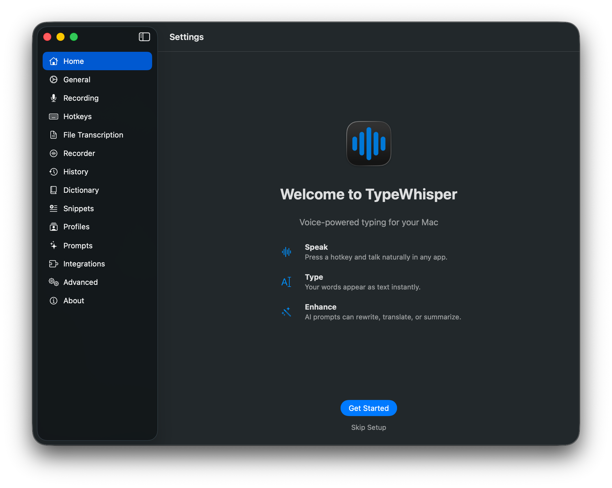 TypeWhisper screenshot
