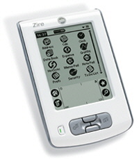 Palm Zire front and rear promotional shots