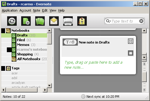 Evernote for Windows under WINE