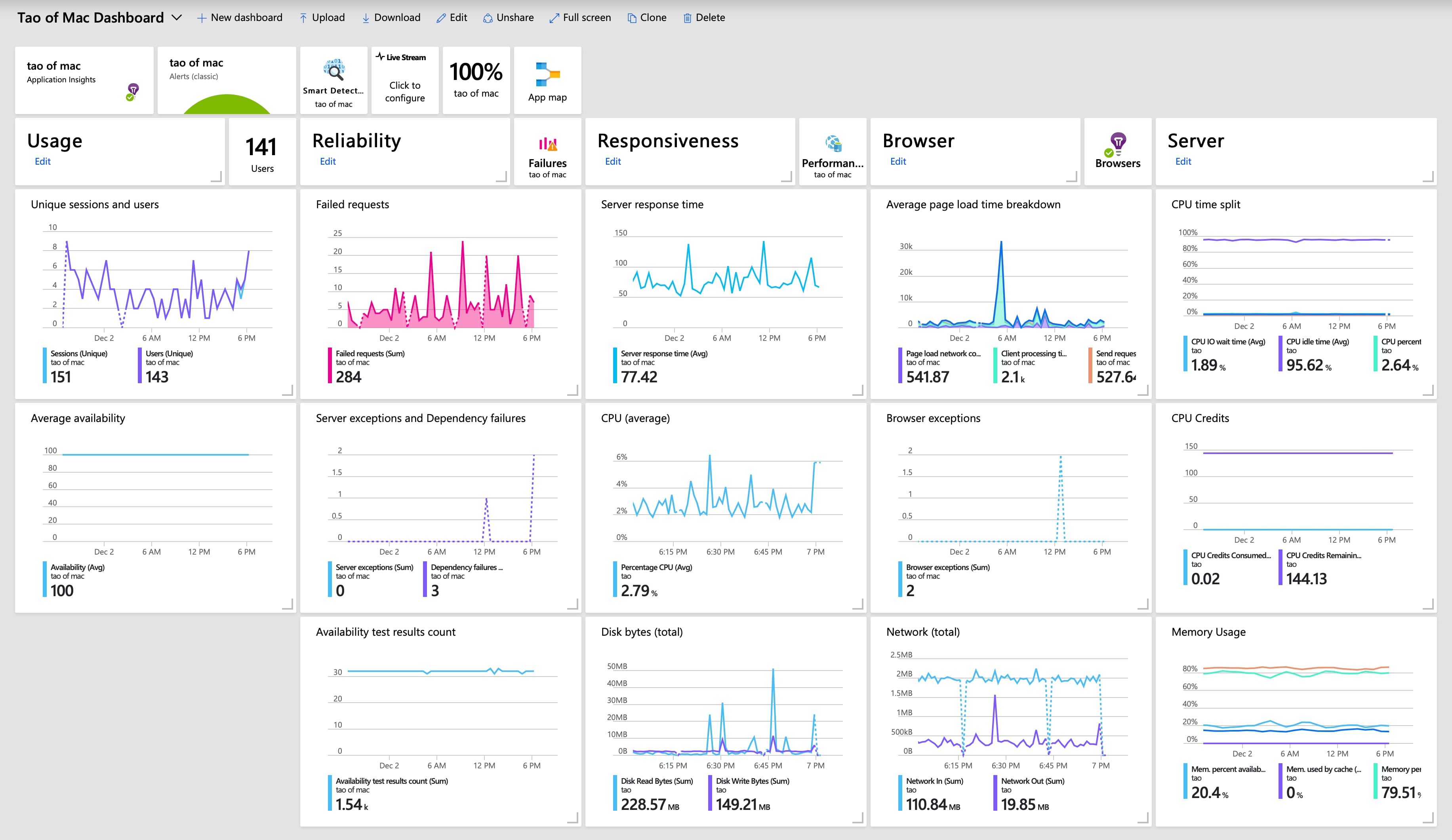 screenshot of the Azure portal