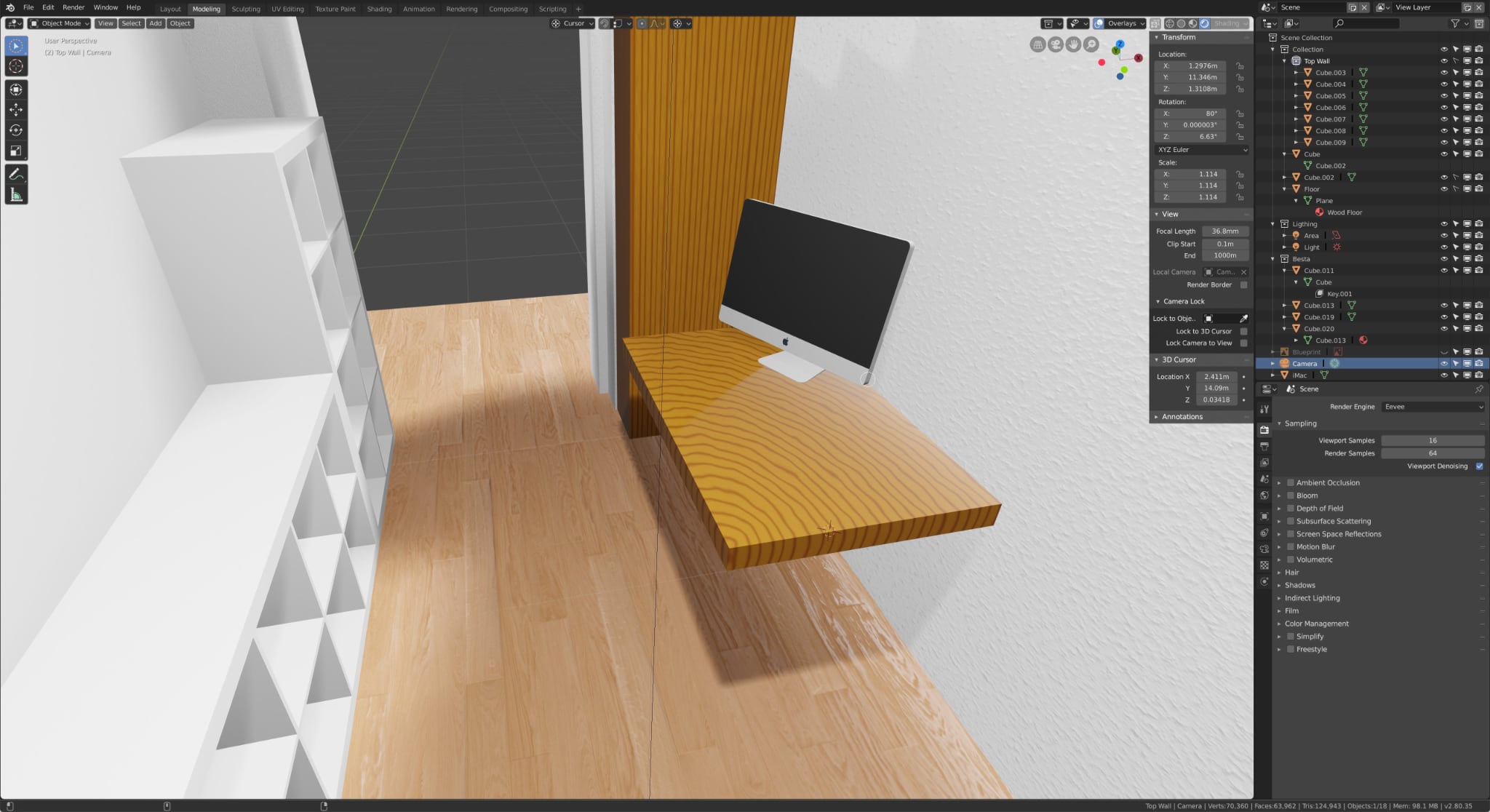 a screenshot of Blender 2.8