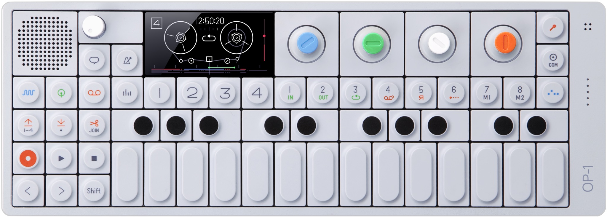 a top view of the OP-1