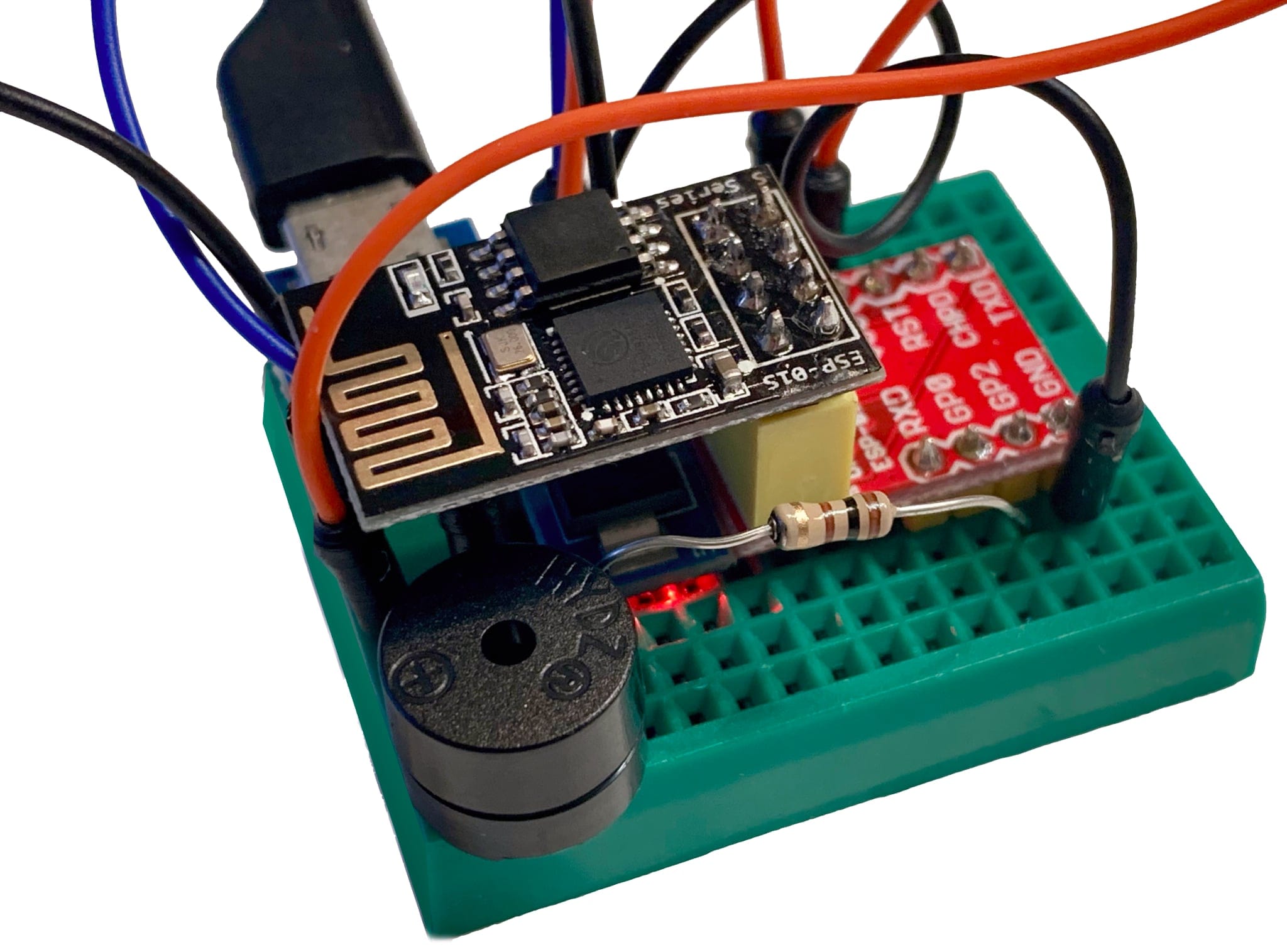 the prototype on a breadboard