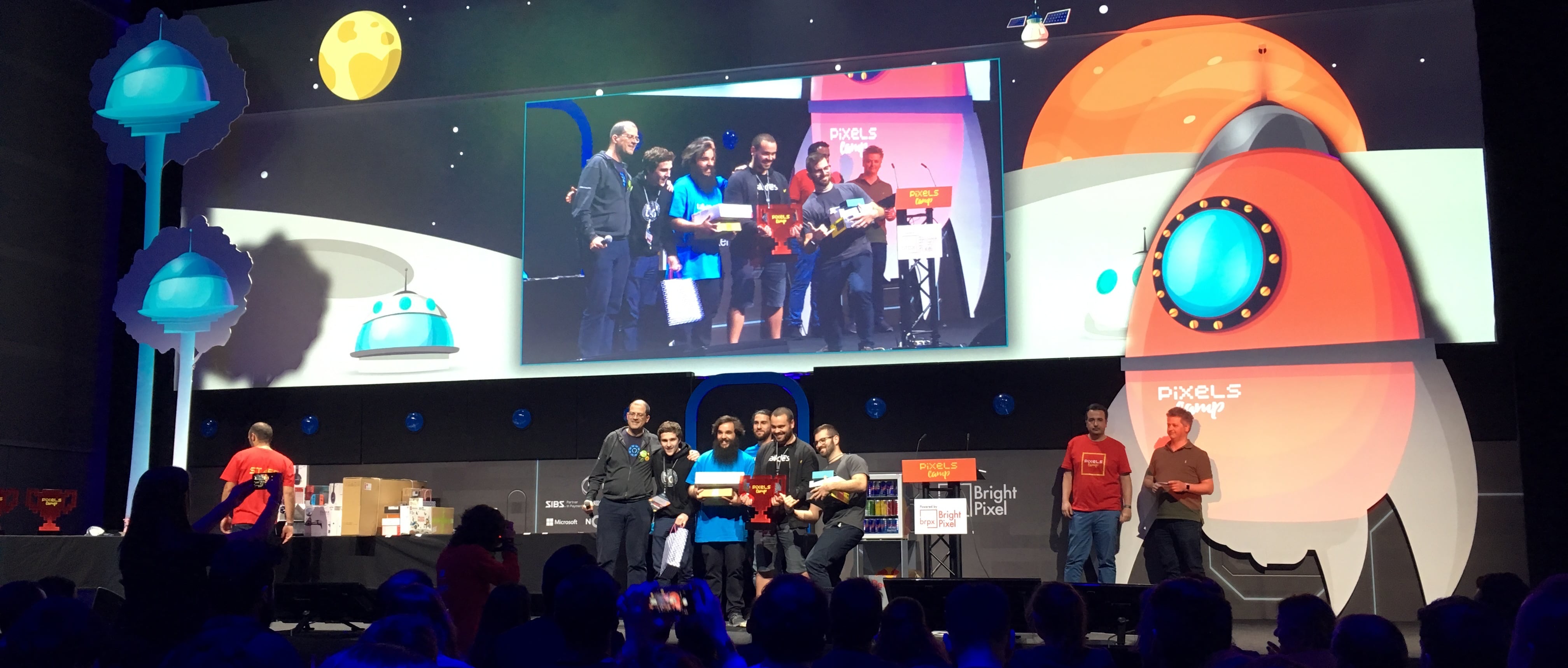On stage again, handing out 4th prize On stage again, handing out 4th prize