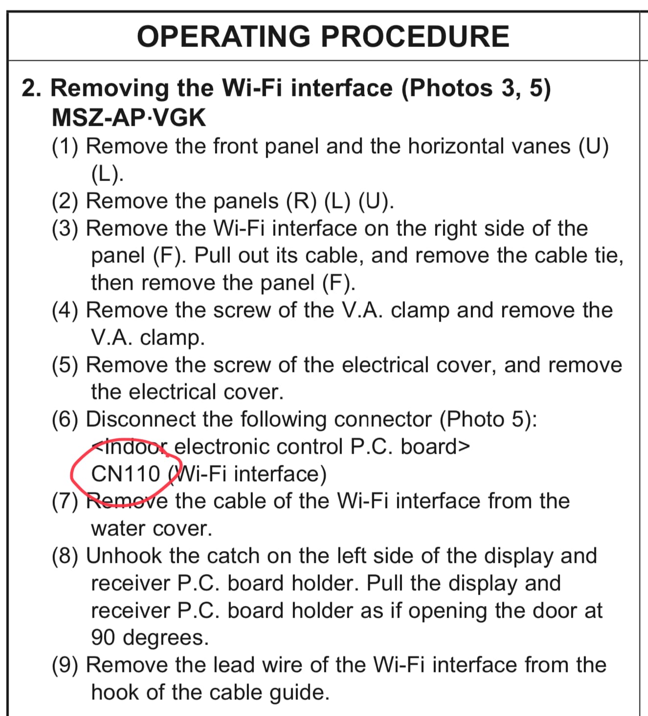 taken from the service manual