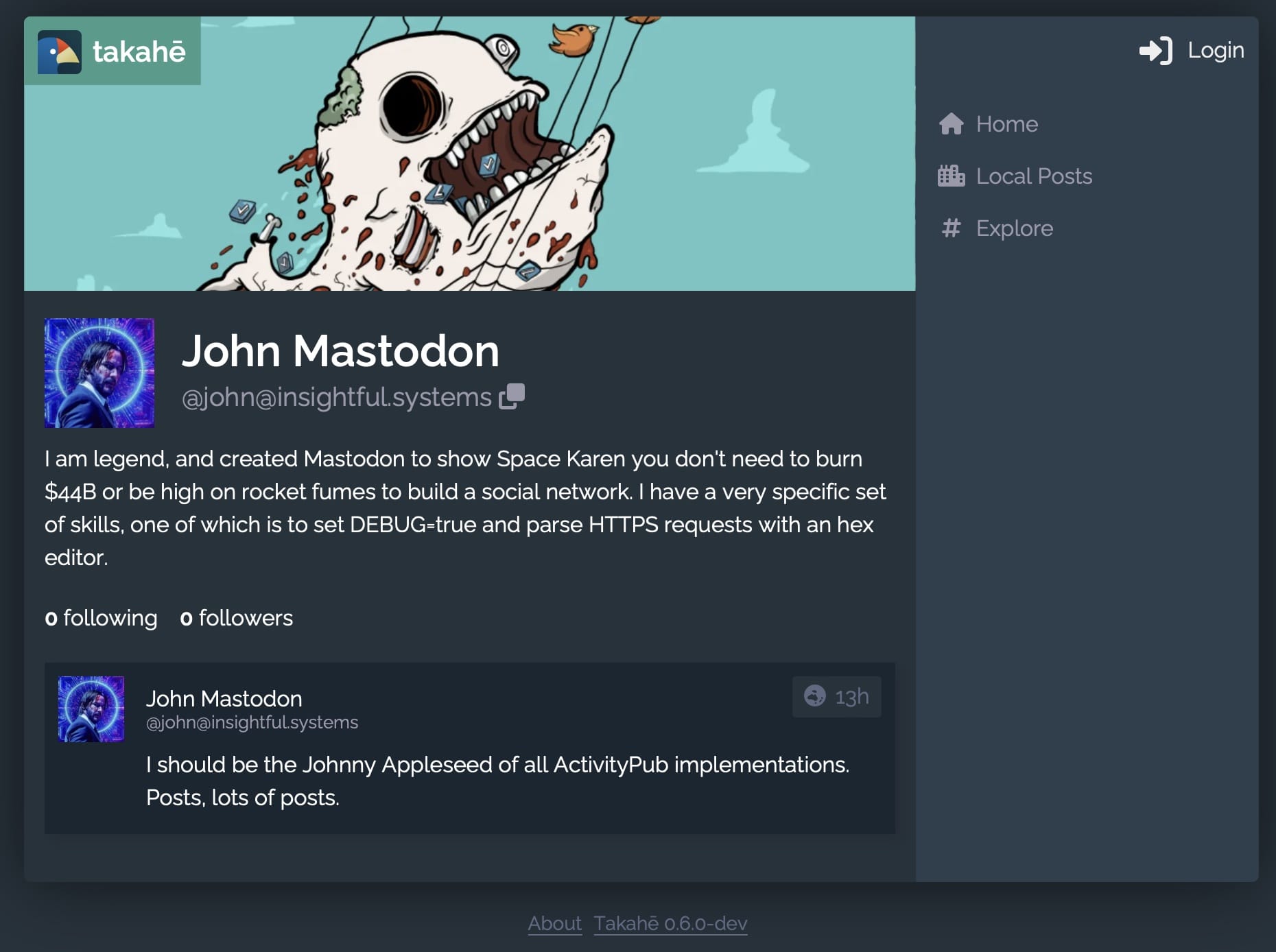 John Mastodon, with fail whale by Matthew Inman