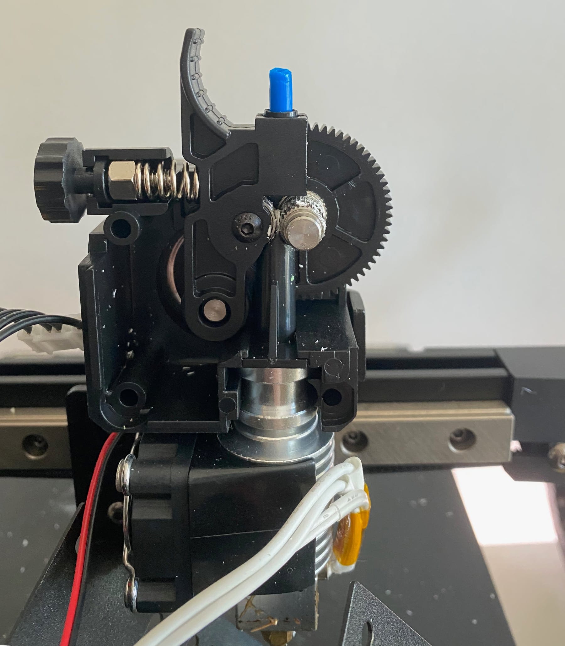 The extruder, disassembled The extruder, disassembled