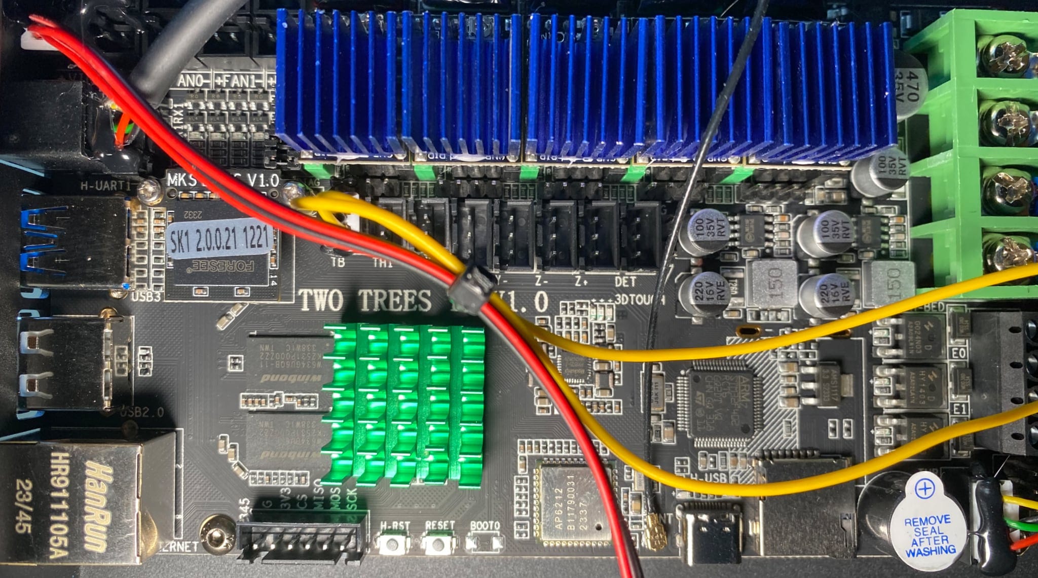 the combined Linux + MCU board