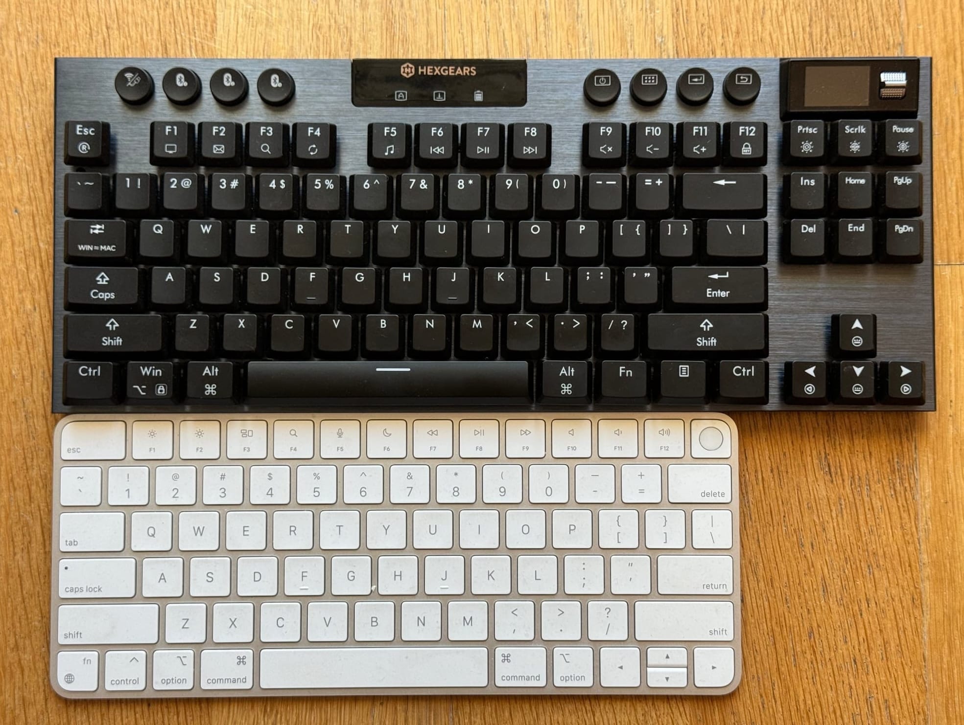 A3 with Apple Magic Keyboard on top