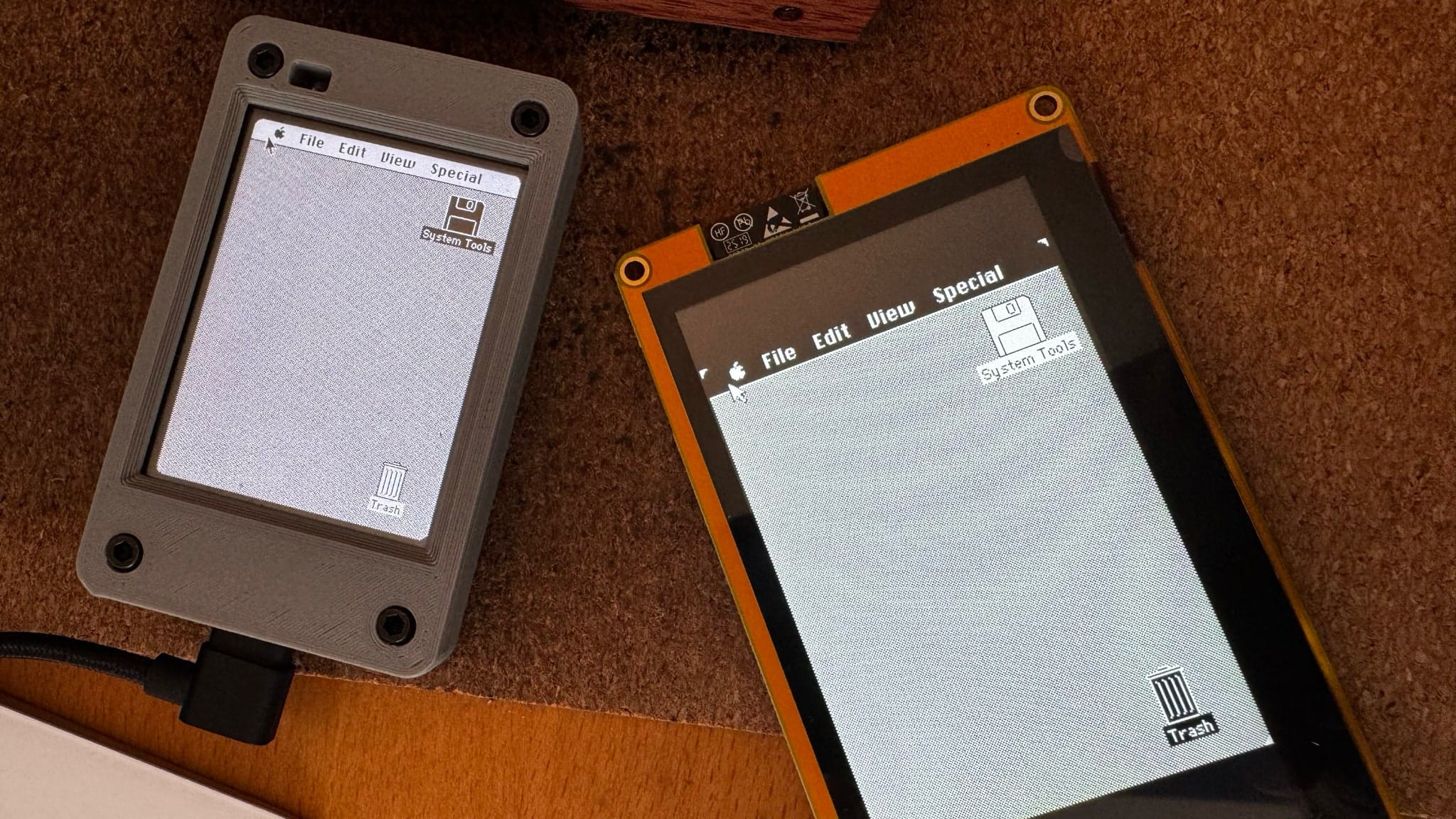 Size comparison, still debugging display rendering
