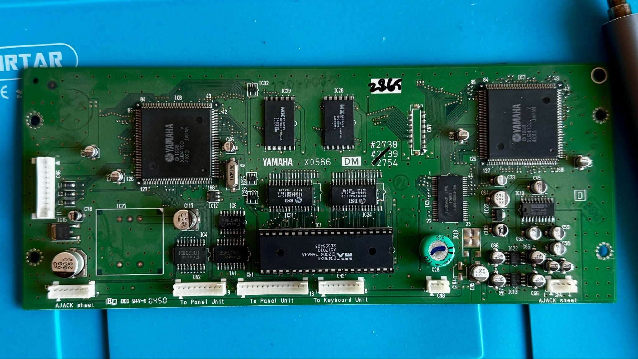 The motherboard itself, before cleaning
