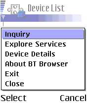 Bluetooth Browser screenshot
