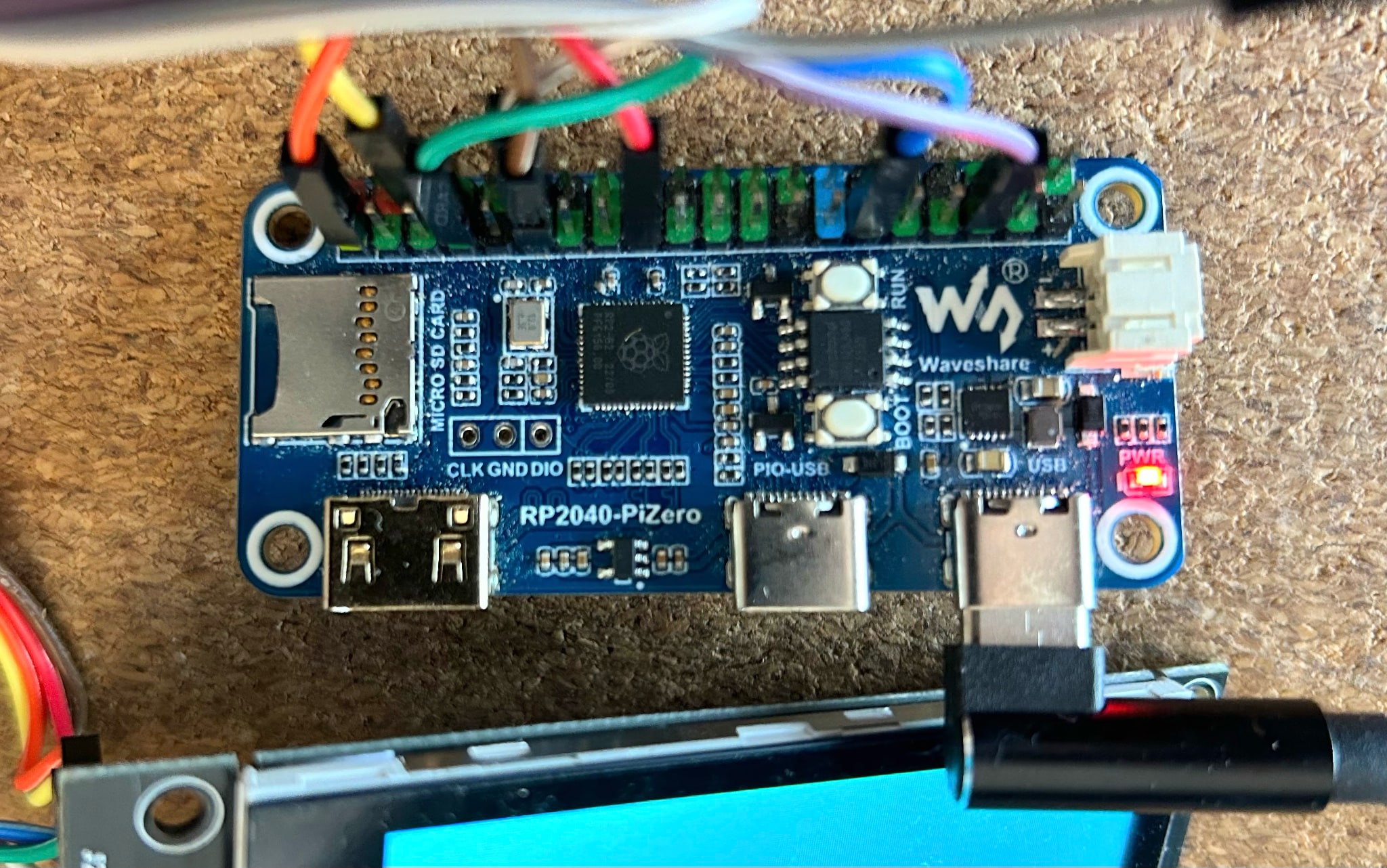 the Waveshare RP2040 pi Zero