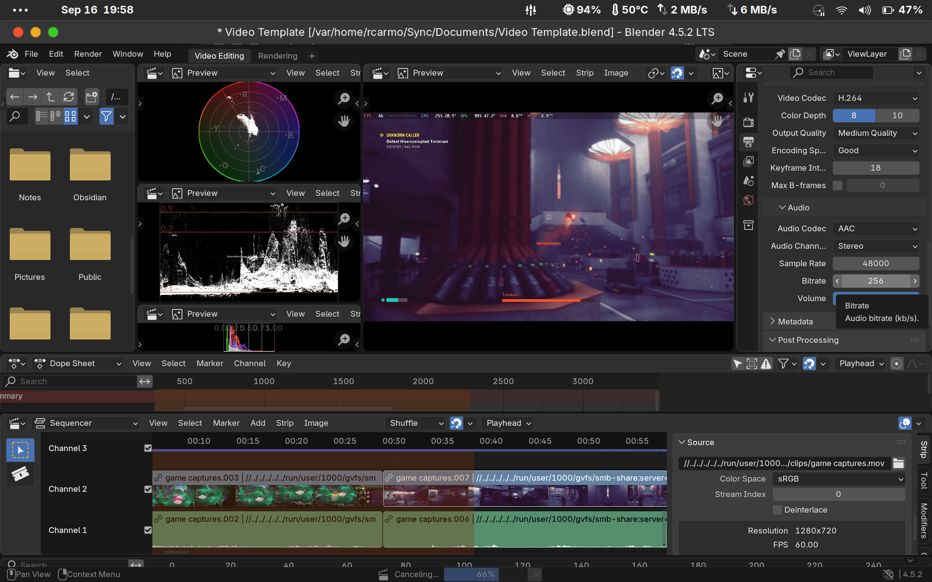 Editing footage directly from my NAS