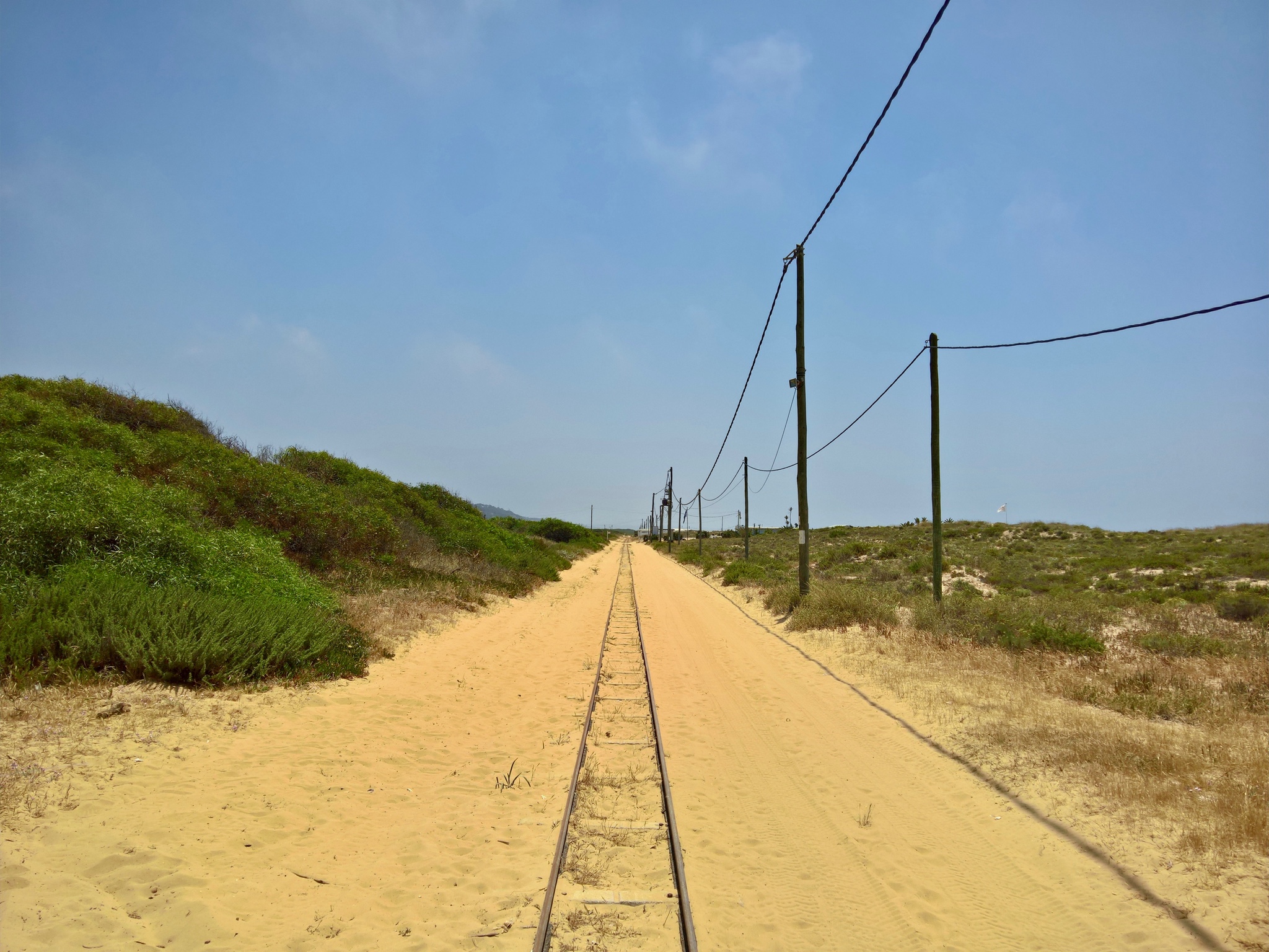 A railway near the beach