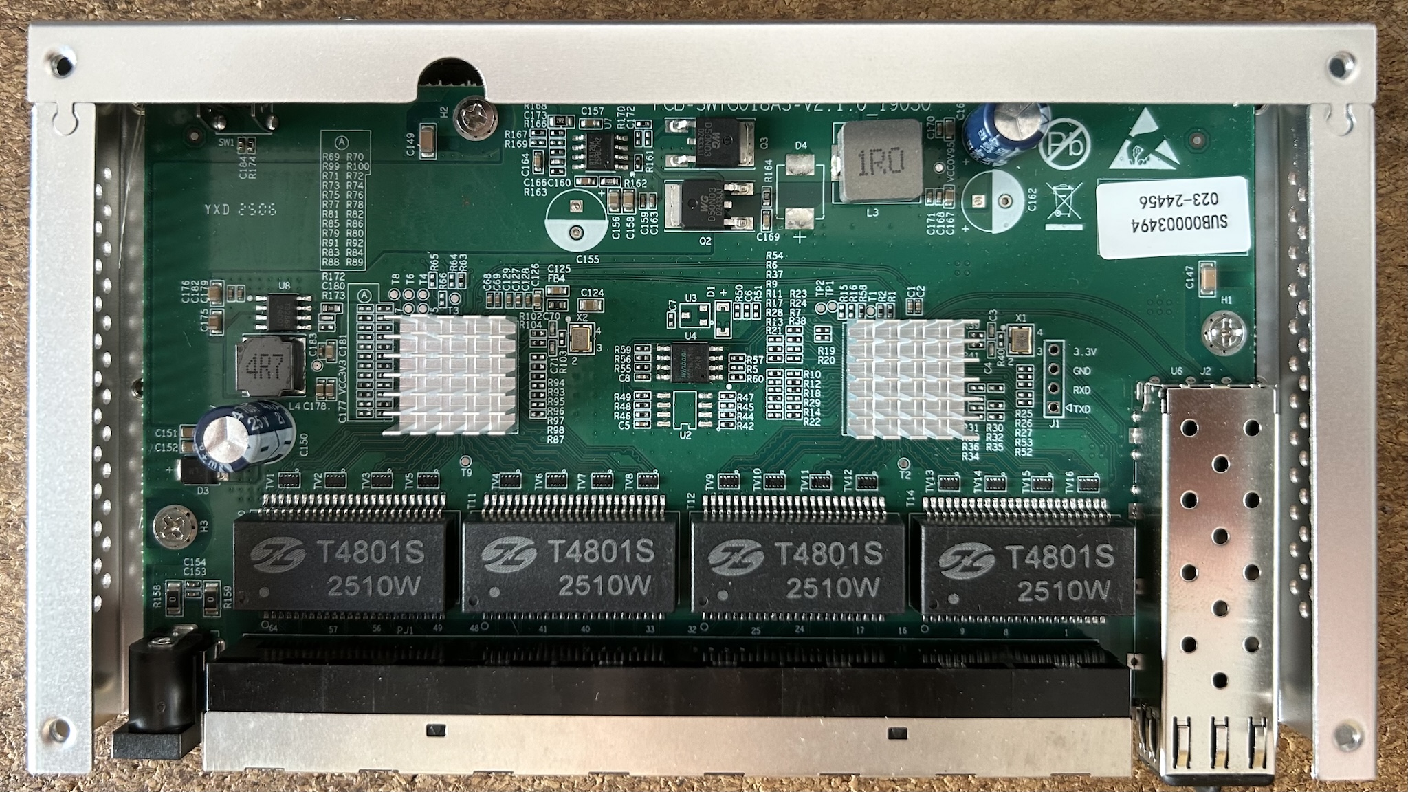 There is a bit more consolidation on the line drivers, but the second controller also takes on the SFP+