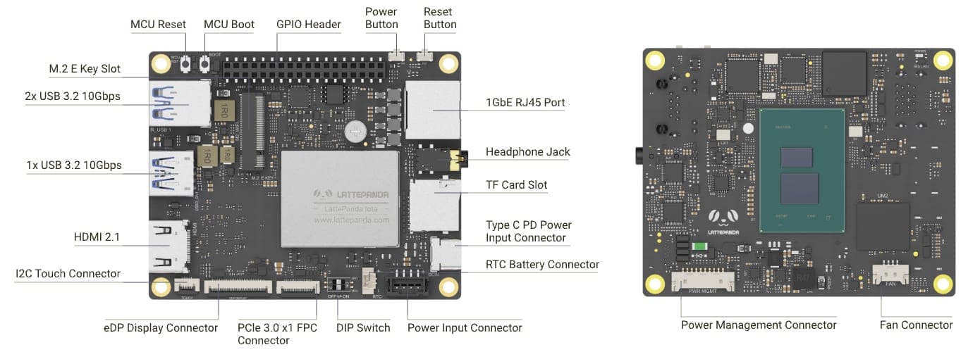 Both sides of the board, without heatsink