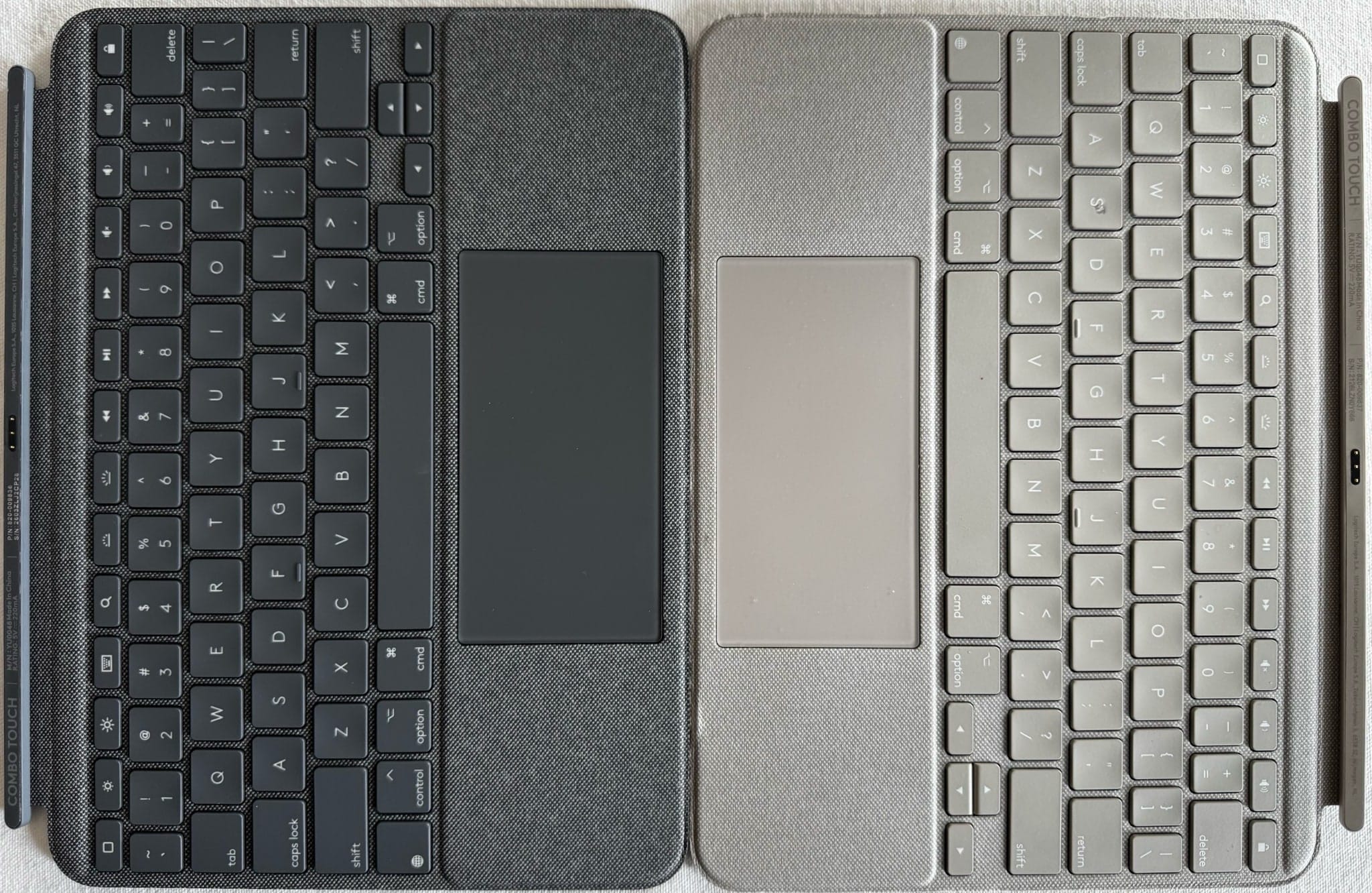 Oxford grey Combo Touch next to the old sand one